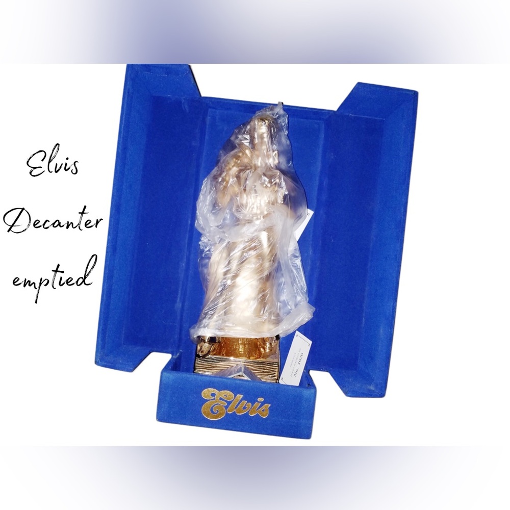 Gold Elvis Whiskey Decanter Vintage Collection